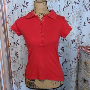 Fleurish, Red Polo Shirt. Size: S